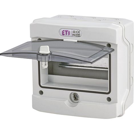 Quadro di distribuzione a montaggio superficiale ECH-8G 8 moduli, sportello trasparente IP65 1500V DC P