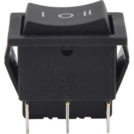 Interrupteur à bascule DPDT à 6 bornes, 3 positions ON/OFF/ON, pour bateau, 16 A 250 V CA / 20 A 125 V CA (1/4)