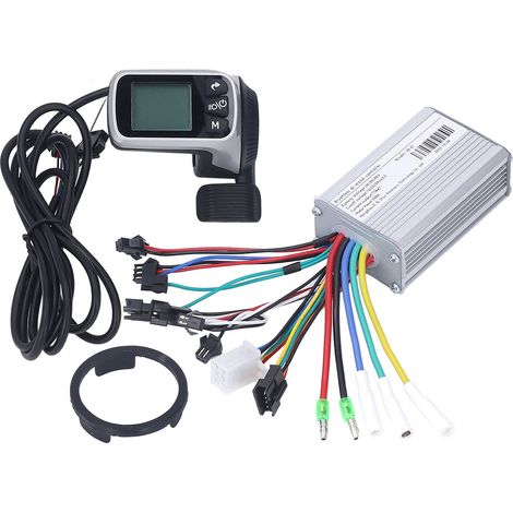 Contrôleur Moteur 24V 36V 48V 350W avec Écran LCD et Accélérateur à Pouce pour Vélo Électrique Scooter Pièces de Réparation (1/5)