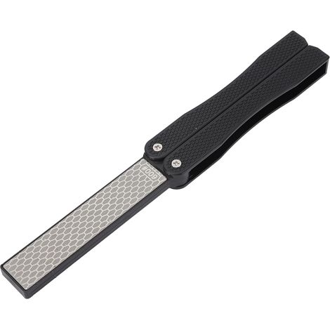 Aiguiseur de couteaux de poche, pierre à aiguiser polyvalente pliée Double face pour faucille cuisine extérieure