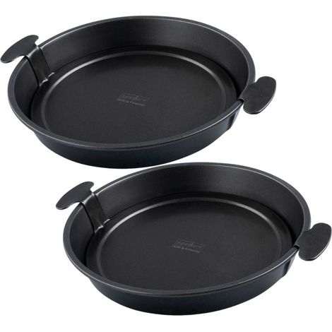 Ensemble de 2 Moules à gâteau et quiches rond de 28 cm avec fond amovible Zenker Black Metallic (1/4)