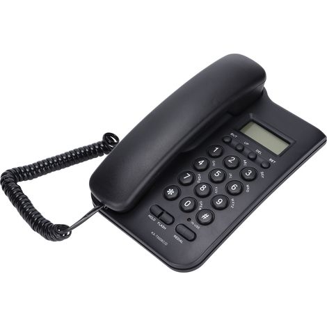 Téléphone KXT5006CID pour bureau, domicile et hôtel : assistance pour petits postes, identification de l'appelant, semi-mains libres (noir).