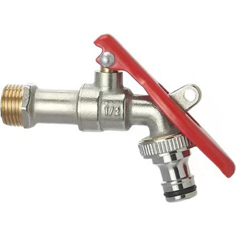 Robinet verrouillable en laiton avec connecteur rapide (1/5)