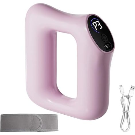 Anillo eléctrico para fascia corporal, masajeador ergonómico con calor para relajación muscular, dispositivo ligero para masaje de fascia corporal completo para atletas, mujeres, etc., color rosa.