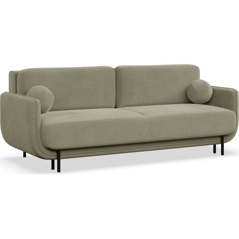 Selsey Ovals – 3-Sitzer Schlafsofa mit Samt, Salbeigrün