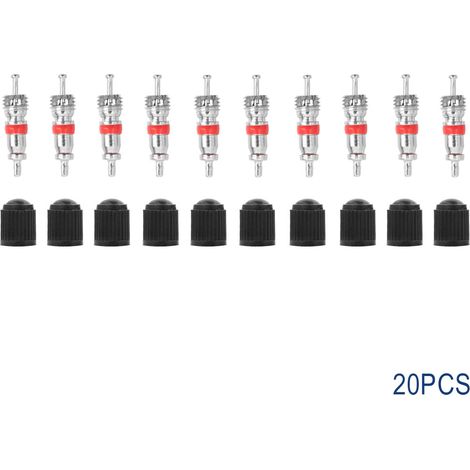 Tool kit for electric scooter and bicycle tires (10 pieces: valve core, tire, valve cap, inflator)
