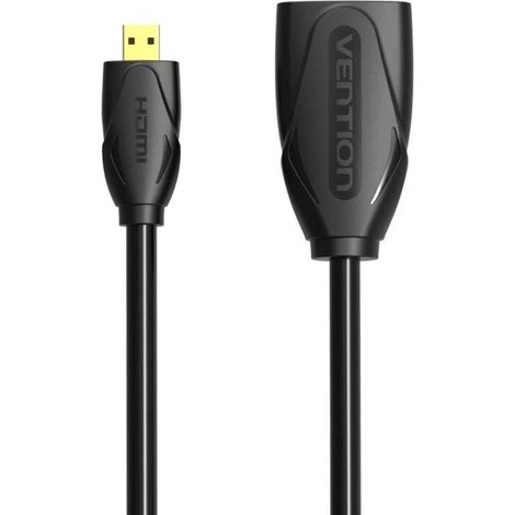 Vention - Cablemicro Câble de rallonge HDMI (1 m), noir