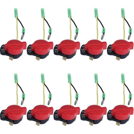 10 pièces/lot interrupteur marche/arrêt pour Honda GX140 GX160 GX200 GX240 GX270 GX340 GX390 Moteur tondeuse 4 temps (1/5)