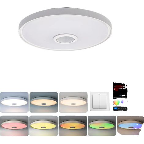 Lámpara de techo, modos de iluminación RGB múltiples, control inteligente Tuya, 37 cm, ajustable (1/2)