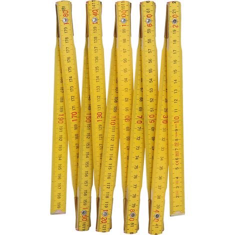 Règle pliante portable, 2 mètres/6,6 pieds, outil de menuiserie polyvalent (1/5)