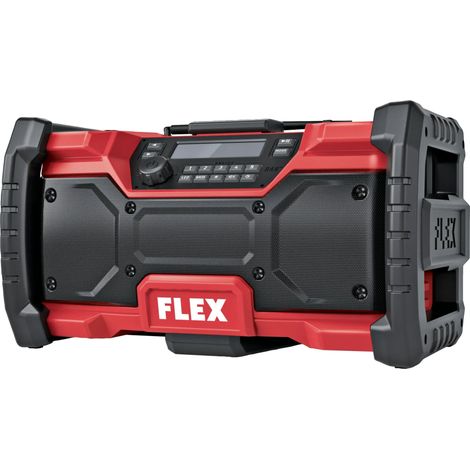Flex – Radio de chantier numérique 12/18V – Bluetooth, DAB+, FM – 20W avec écran LCD – Indicateur de batterie – Sans batterie