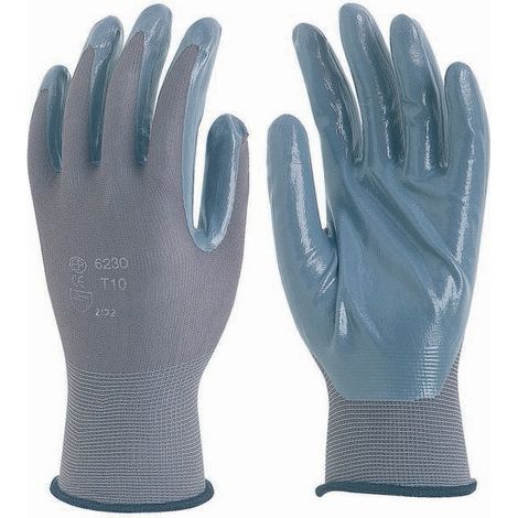 PAIRE DE GANTS POLYAMIDE ENDUITS NITRILE (T10) TALIAPLAST - 371118 T10