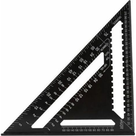 Equerres Menuisier 12 Inch 30 x30x40 +7 inch 18 x18 x26,5, Outil Multifonction, Rapport d' Angle 45° 90° Degres, Outillage pour Bricolage Charpentier, Guidage Traçage，