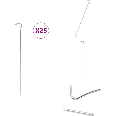 Zeltheringe 25 Stk. 30 cm Ø7 mm Verzinkter Stahl - Campingausrüstung - Zeltheringe - Zelt Zubehör - Outdoor Ausrüstung - Gartenbedarf (1/5)