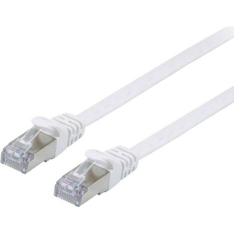 Equip Patchkabel Cat6A UFTP 2xRJ45 0.50m weiß Flach LSZH
