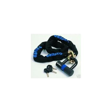 Cadena de acero Oxford con candado de alta resistencia de 10 mm y 1,5 m.