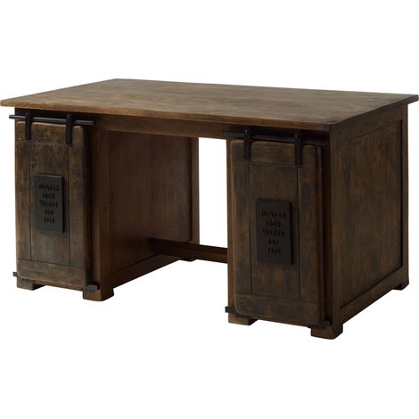 Bureau en bois de manguier huilé RAILWAY 461 (1/3)