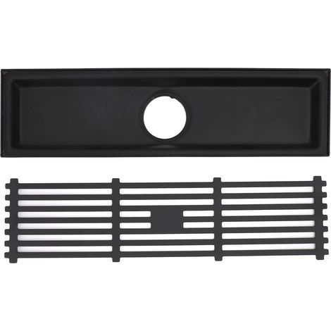 Drain de sol linéaire, grande capacité de Drainage, blocage des odeurs, douche rectangulaire en acier inoxydable 304 pour salle de bain 30cm / 11,8 pouces (1/5)