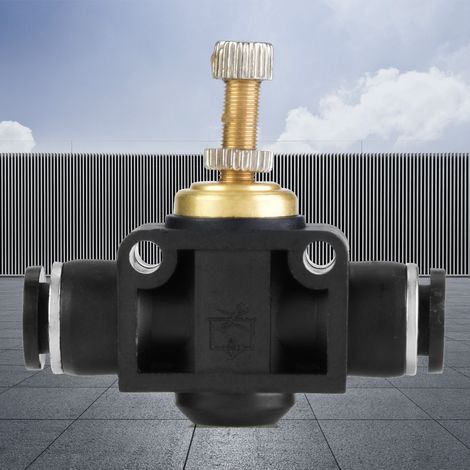 Raccord pneumatique en T régulateur de débit d'air pour tuyau 4/6/8mm en cuivre et plastique 1 pièce (1/5)