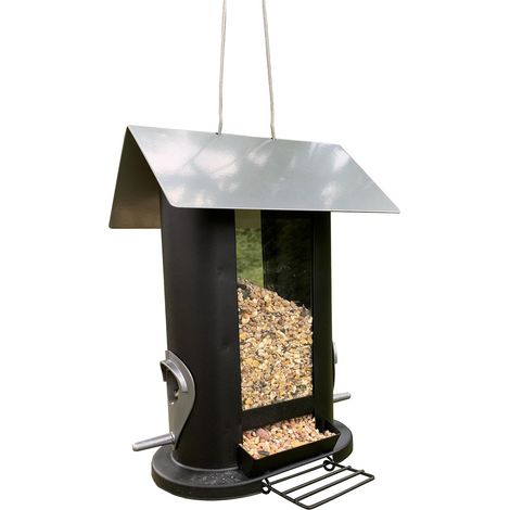 Oval Hanging Bird Seed Feeder with 4 Feeding Ports
