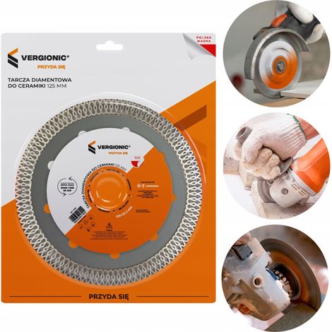 Disco de diamante para cerámica, gres, corte 125 mm VERGIONIC (1/4)