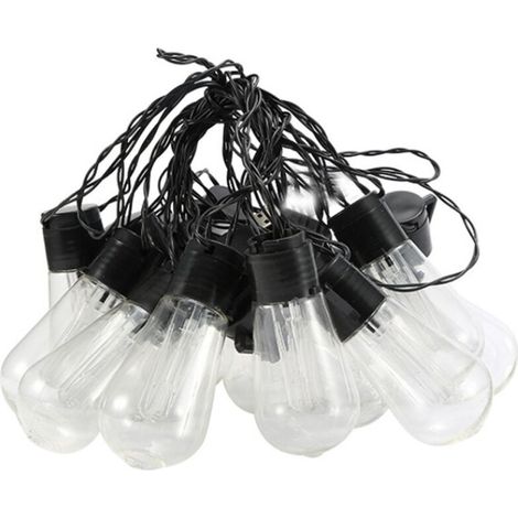 Star Trading „Small Hooky“ Lichterkette für den Außenbereich, netzbetrieben, 10 Lichtquellen, farbiges Licht, 350 cm lang