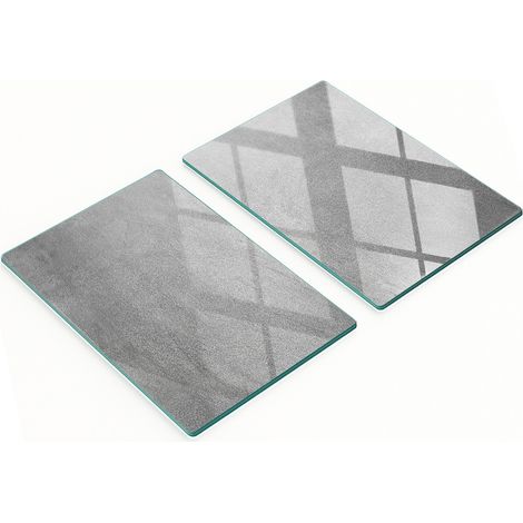 Taglieri e vassoi decorativi in vetro grigio da parete 2x40x52 cm (1/5)