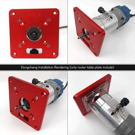 RT0700C Router Table Insert Board, 1201208mm Aluminium Cutting Ring Vis Flip Board pour le travail du bois (1/3)