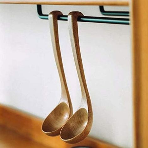 Cuillère en bois, ustensile de cuisine, cuillère à sauce. Couleur naturelle (1/4)