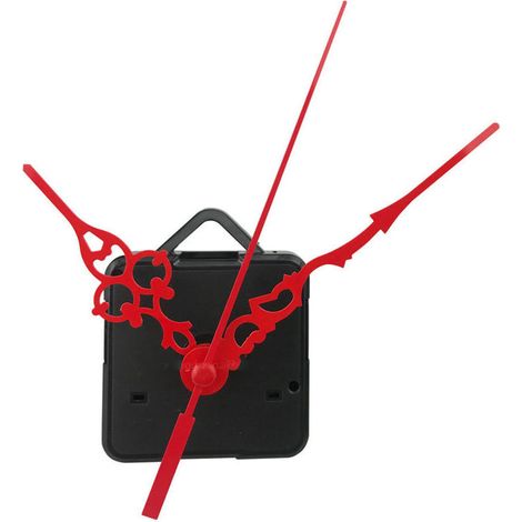 Geräuschloses Quarz-Uhrwerk, leichtes und langlebiges batteriebetriebenes Uhrwerk für die Heimdekoration/rot