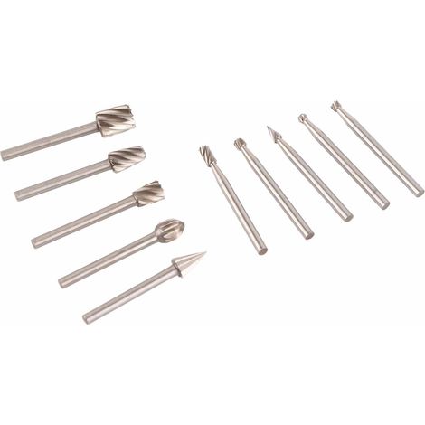 Limes rotatives en acier rapide pour le travail du bois, râpes à sculpter pour outils électriques, gravure sur bois, lot de 10