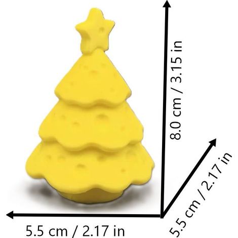 Mini sapin de Noël style fromage 8 cm, décoration de bureau mignonne pour intérieur (1/5)