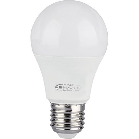 Bombilla LED V-TAC E27 11W A60 RGB+3 en 1 regulable para Google/Alexa