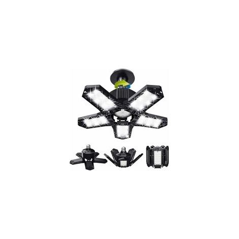 Lot de LED de garage - 120 W - 12000 lm - Lampe d'atelier - Plafonniers déformables - Panneaux E26/E27 -1 lampes (1/5)