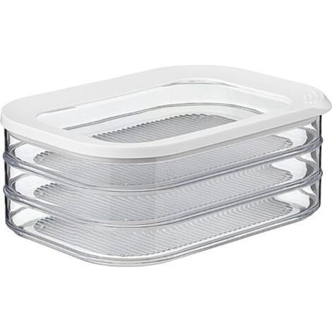 boîte à charcuterie 3 étages Blanc boîte de rangement frigo pour charcuterie trois boîtes de conservation séparées passe au lave vaisselle (1/4)