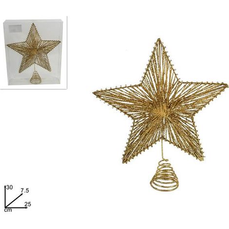 PUNTALE STELLA DIMENSIONE 30 CM ORO