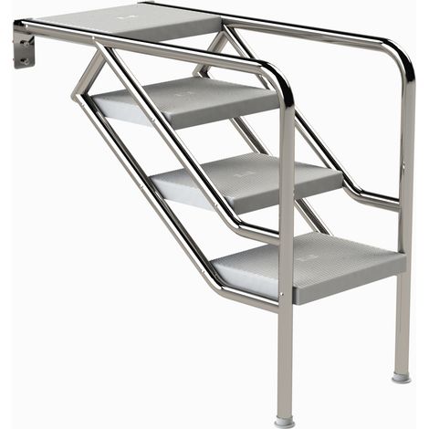 Eichenwald Pooltreppe Modell 08.3 Miami nur Unterteil Beckentiefe 1199mm 4 ABS-Stufen