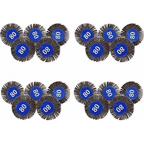 Tête de ponçage, turbine avec poignée, roue à lamelles, tête de polissage, roue à lamelles en forme de T 30x10 mm (1/5)
