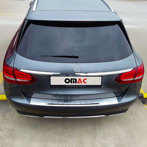 OMAC Ladekantenschutz Stoßstangenschutz für Mercedes C Klasse S205 2014-2021 – Edelstahl Chrom (1/5)