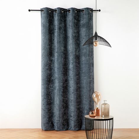 Rideau "colorado" 3 en 1 thermique, obscurcissant et phonique 135 x 260 cm – 100% polyester - 135x260cm - Bleu marine