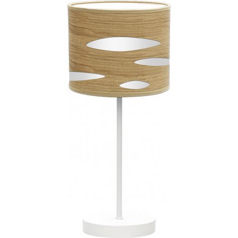 Lampada da tavolo Odra 1xe14 Bianco/Legno chiaro 42x17x17 Cm brand FABRILAMP
