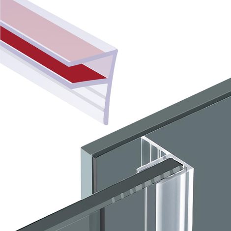 Shower Door Seal F 6 mm Self Adhesive Shower Door Seal 200 cm  Shower Seal for Glass Doors 5 mm 6 mm Thick Transparent