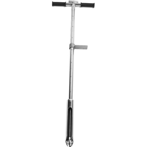 Outil de test de sonde d'échantillonneur de sol en acier inoxydable avec pédale d'éjection pour l'échantillonnage dans la ferme, le jardin et la pelouse 1 mètre 38 mm (1/5)