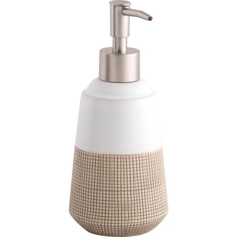 Seifenspender 465 ml AWD INTERIOR Isana 1438 weiß-beige Steinzeug (1/3)