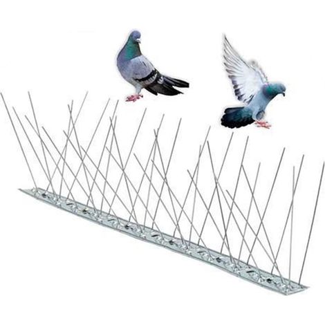 TrAdE Shop Traesio - Dissuasore Anti-piccioni Per Uccelli 80 Spilli 100cm Per Cornicioni Balconi Grn01 111502 - (1/3)