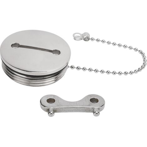 Bouchon de réservoir de carburant de 2 pouces pour bateau, en acier inoxydable 316 poli, avec clé, pour yachts, caravanes, camping-cars et camions. (1/5)