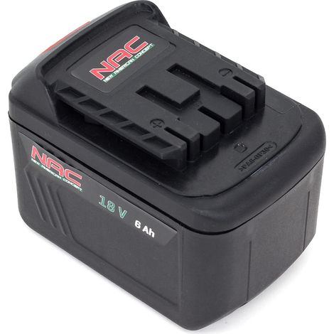 Batteria nac b18-60-s agli ioni di litio 18 V 6.0 Ah