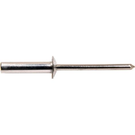 250 Rivets Aveugles Etanches Tête Ronde GOSTOP TA TRS 4.8 x 10 mm - Aluminium/Aluminium - D-Work