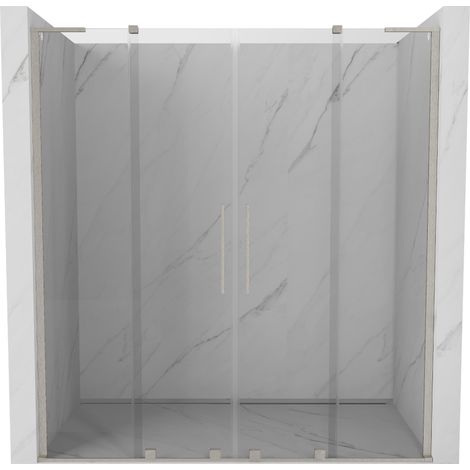 Mexen Velar L Duo porte de douche coulissante 170 cm, transparent, nickel brossé - 871-170-003-02-97 (1/5)