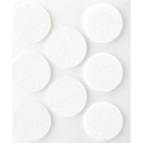 Pack de 8 feutres adhésifs synthétiques blancs Ø27mm Plasfix INOFIX (1/3)